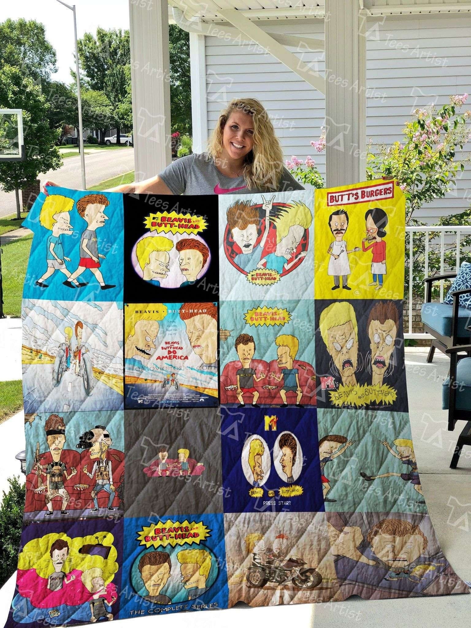 Beavis And Butt-Head TV Series Quilt Blanket