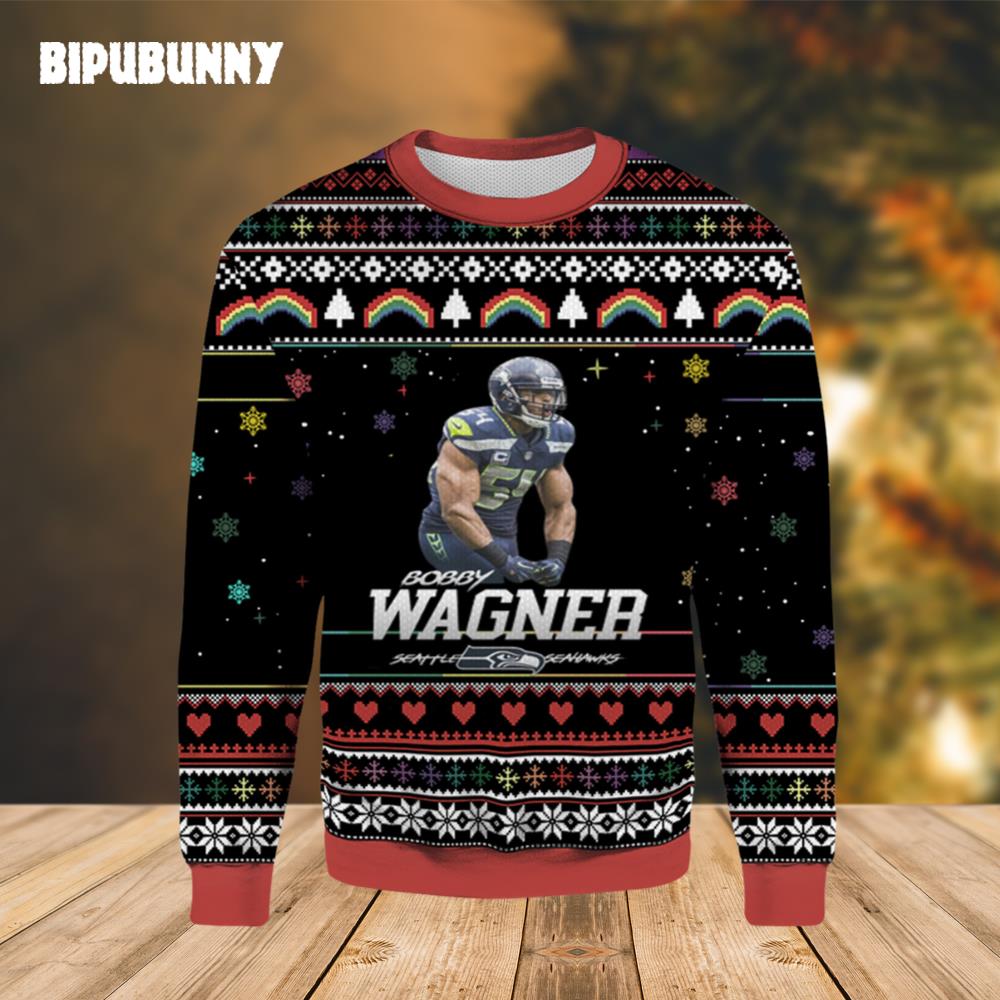 Bobby Wagner Seattle Seahawks Ugly Christmas Sweater