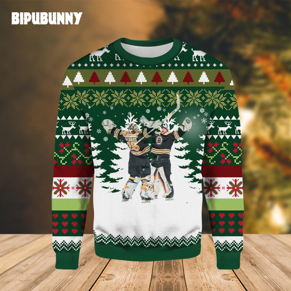 Boston Bruins Grinch Ugly Christmas Sweater