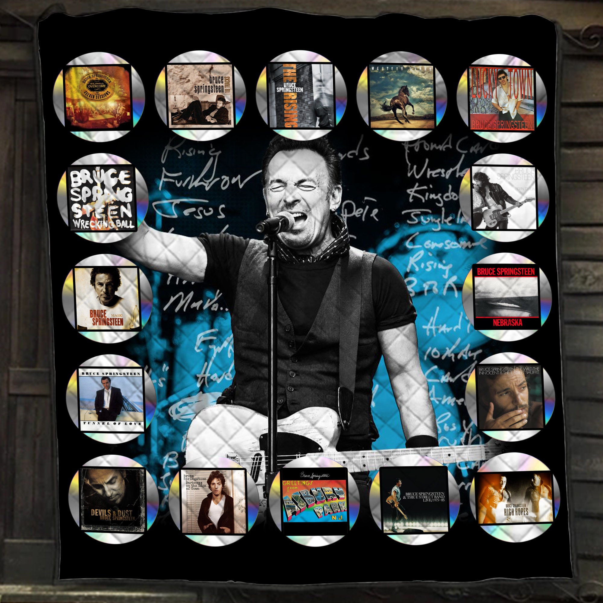 Bruce Springsteen Albums Quilt Blanket