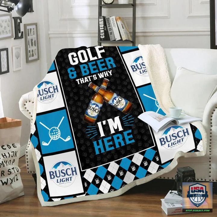 Busch Light Golf And Beer That’s Why I’m Here Blanket, Woven Blanket