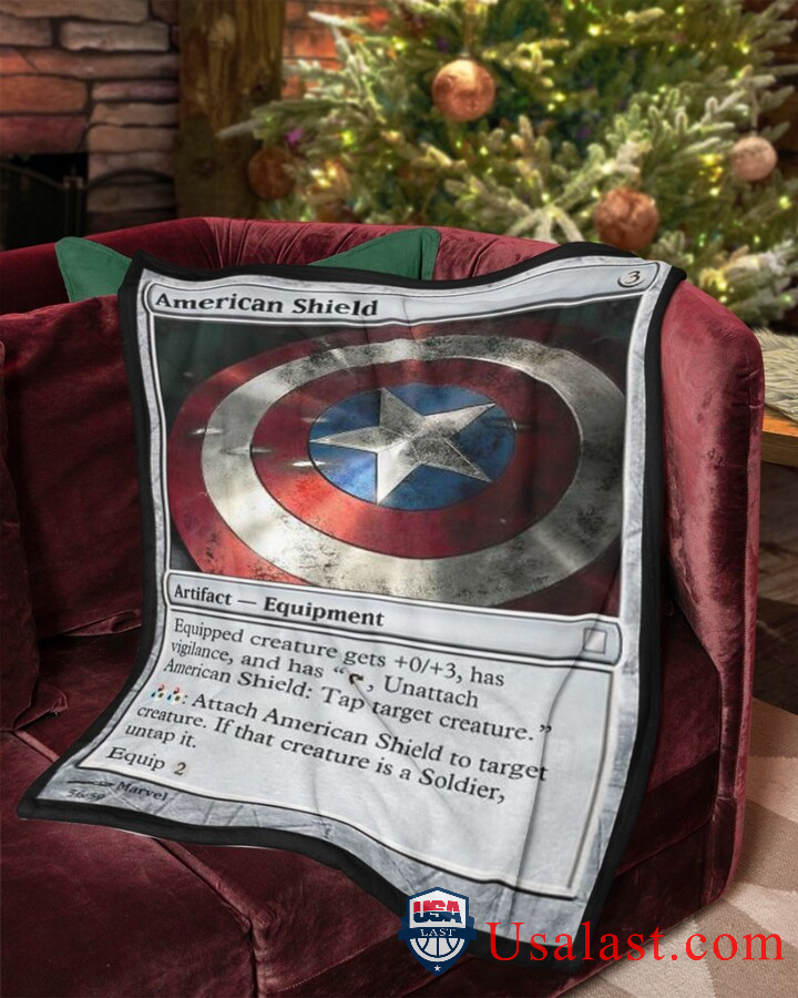 Captain America American Shield Fleece Blanket