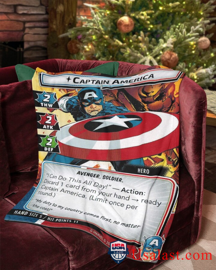 Captain America Avengers Soldier Fleece Blanket