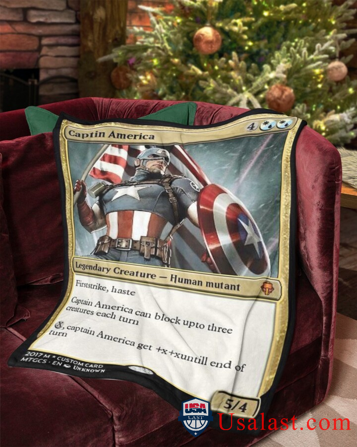 Captain America Human Mutant Fleece Blanket