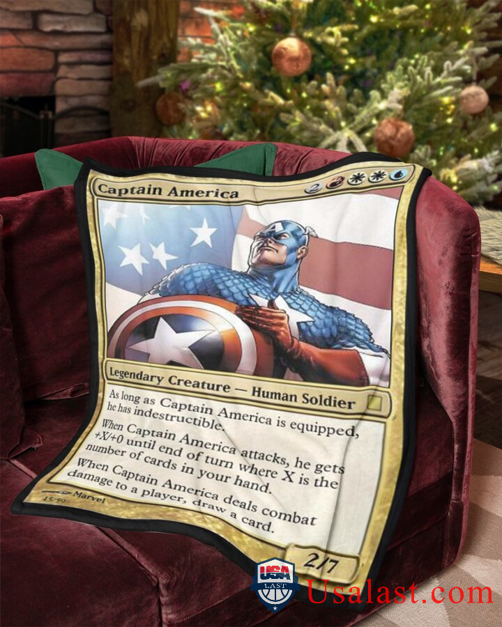 Captain America Human Soldier Fleece Blanket