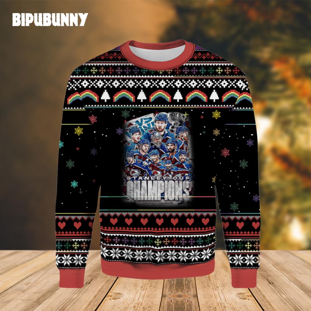 Colorade Avalanche Stanley Cup Ugly Christmas Sweater