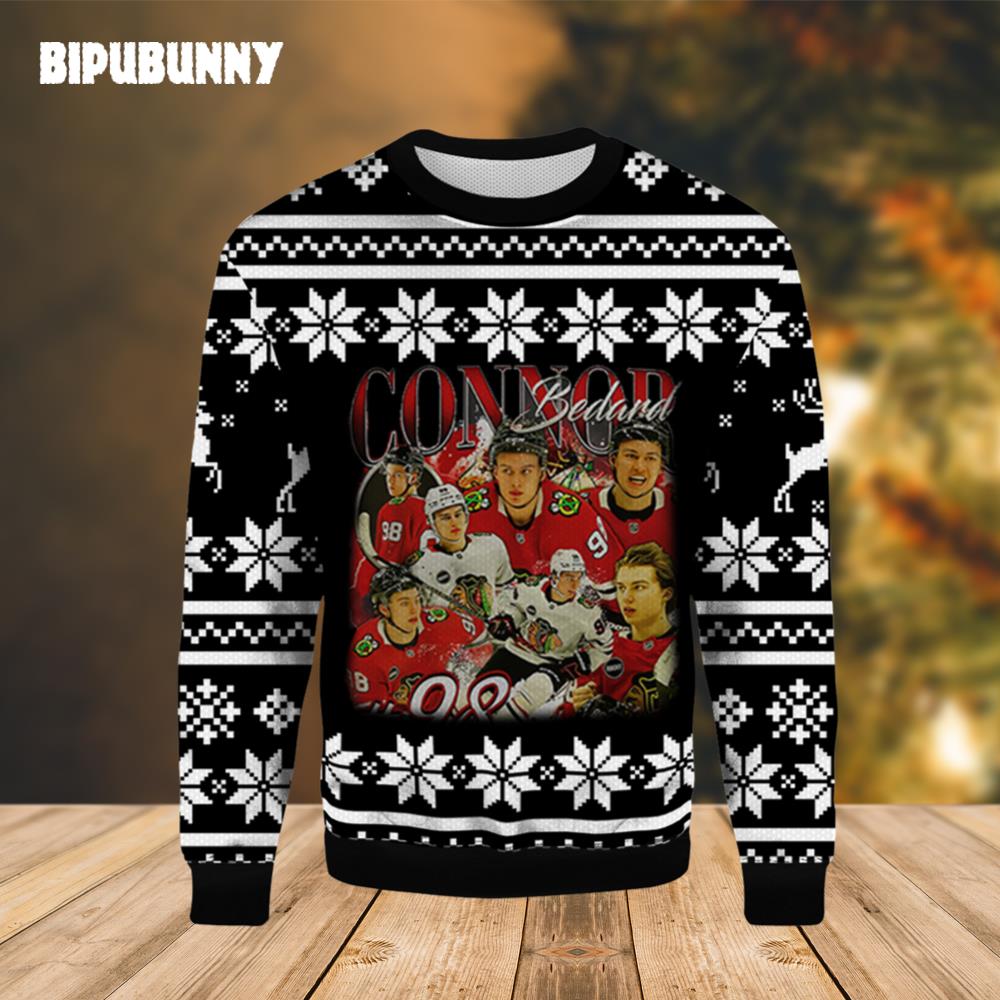 Connor Bedard Chicago Blackhawks Ugly Christmas Sweater