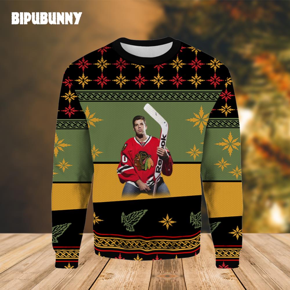 Corey Crawford Chicago Blackhawks Ugly Christmas Sweater