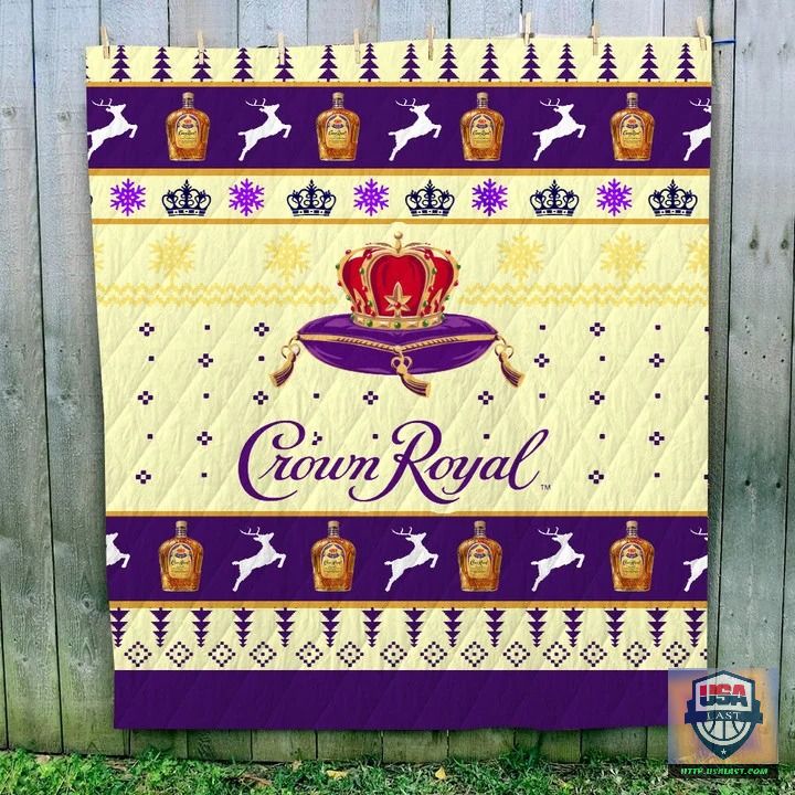 Crown Royal Whisky Ugly Quilt Blanket