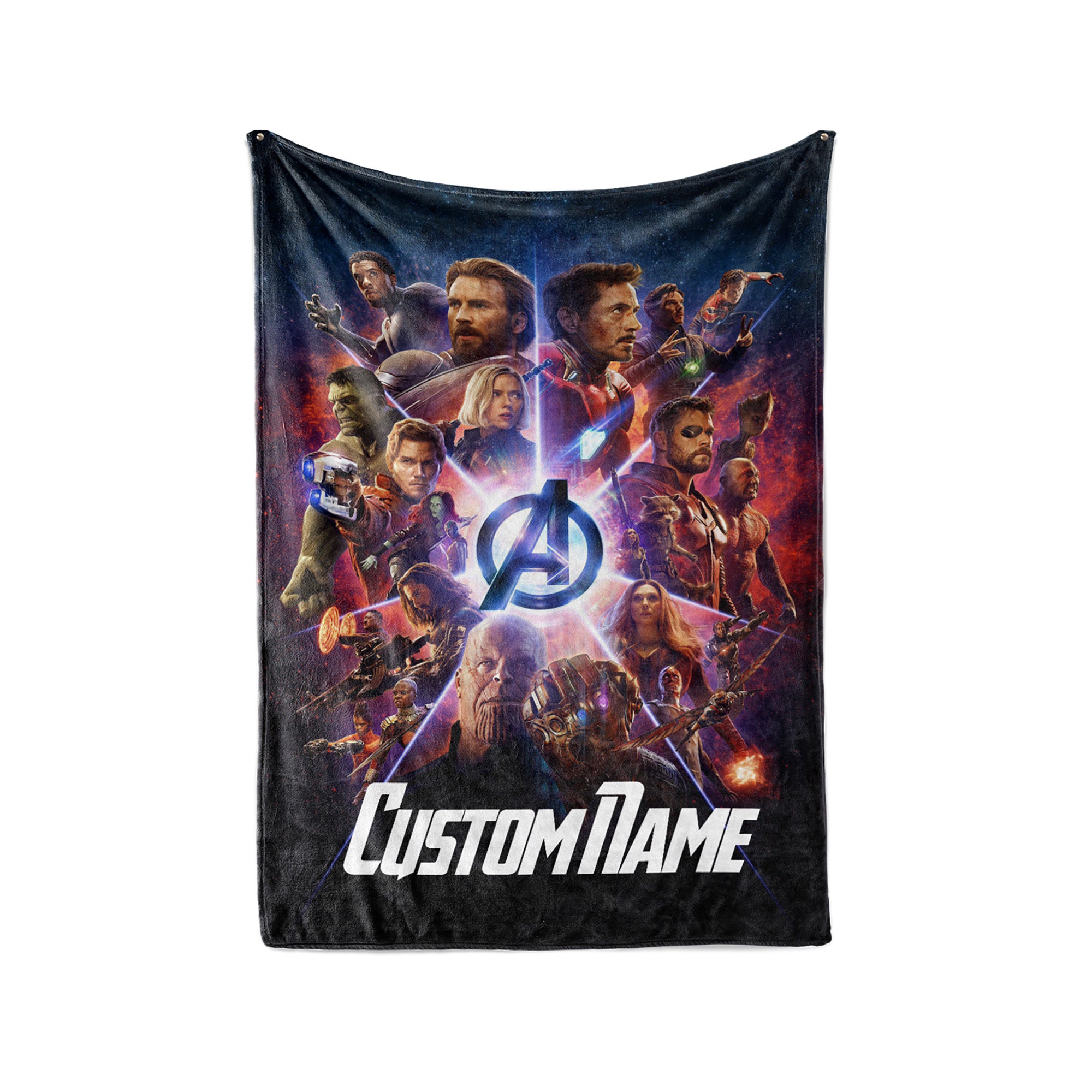 Custom Name Avengers Iron Man Thanos Blankets