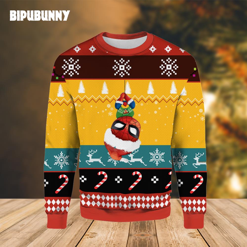 Cute Chibi Spider Man Ugly Christmas Sweater