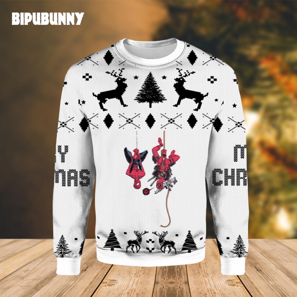 Deadpool And Spider Man Ugly Christmas Sweater