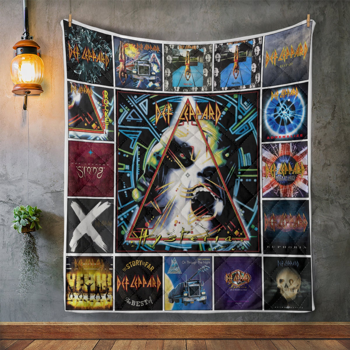 Def Leppard Rock Band Album Covers Fleece Blanket