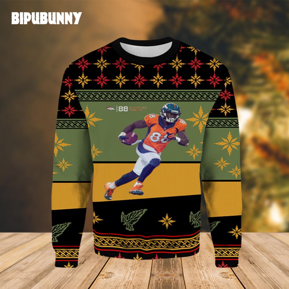 Demaryius Thomas Denver Broncos Ugly Christmas Sweater