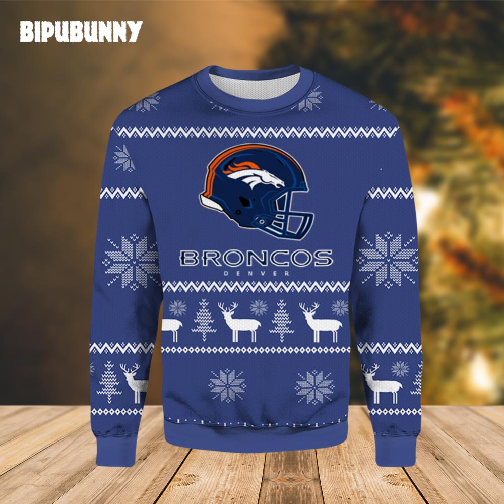 Denver Broncos Beach Towel Ugly Christmas Sweater