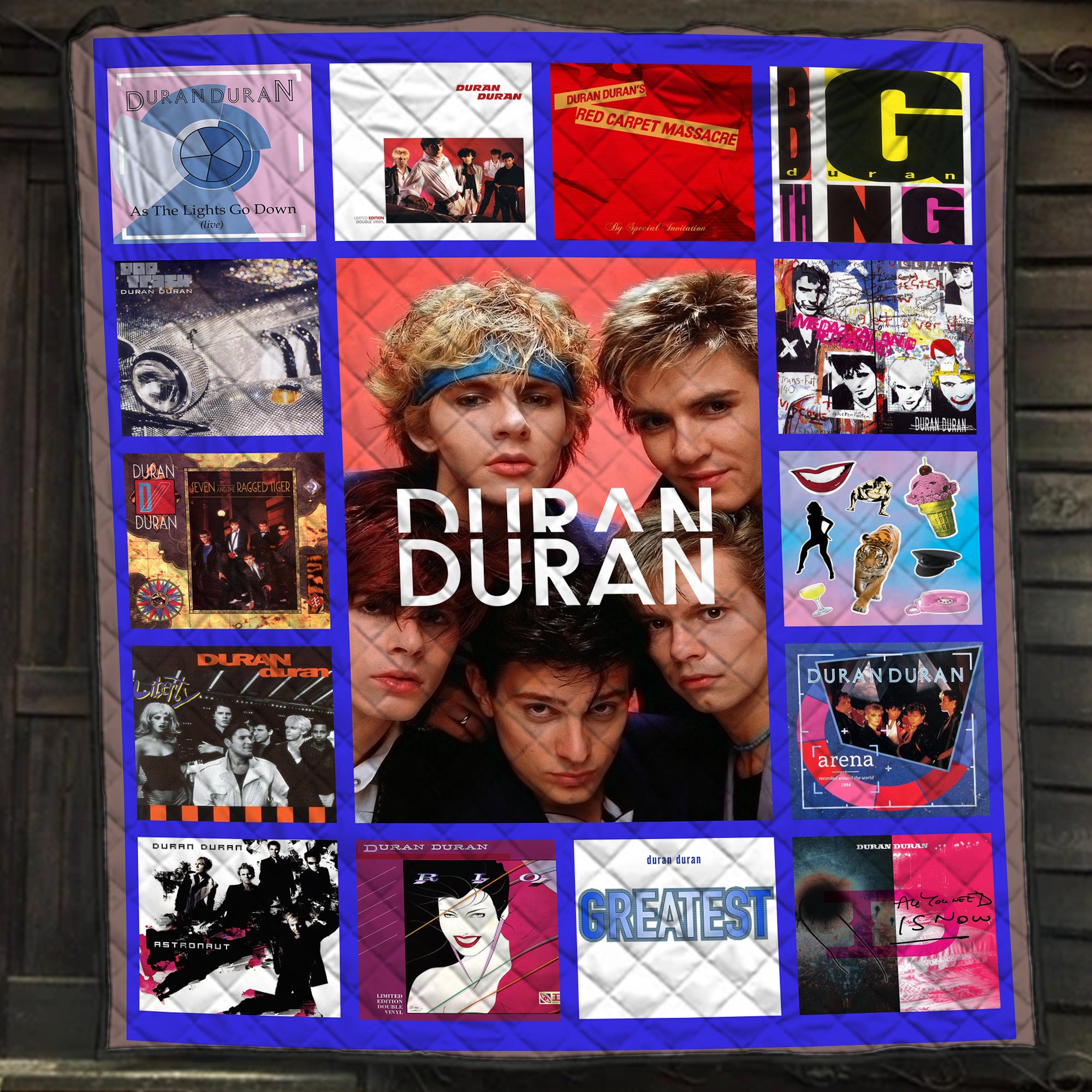 Duran Duran Band Albums New Wave Music Lovers Quilt Blanket