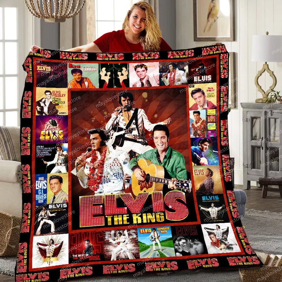 Elvis Presley Album Covers 2024 Movie Blanket