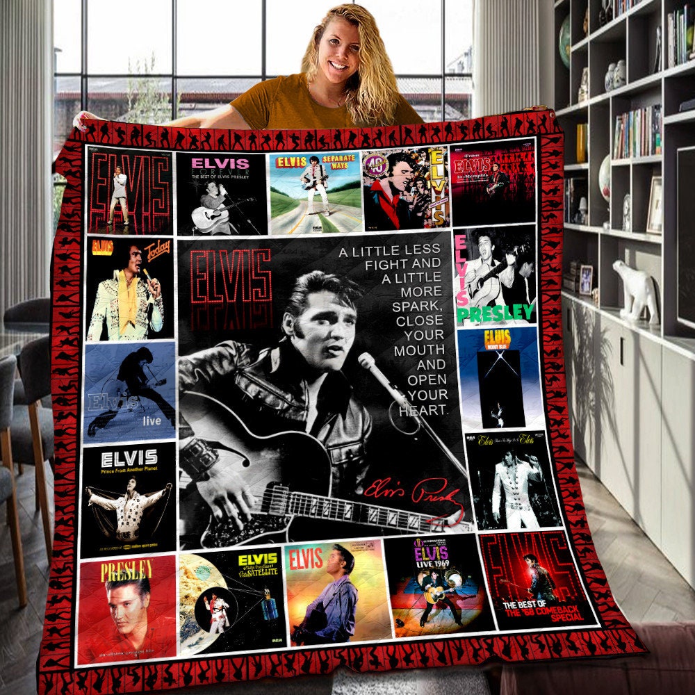 Elvis Presley King Of Rock And Roll Blanket