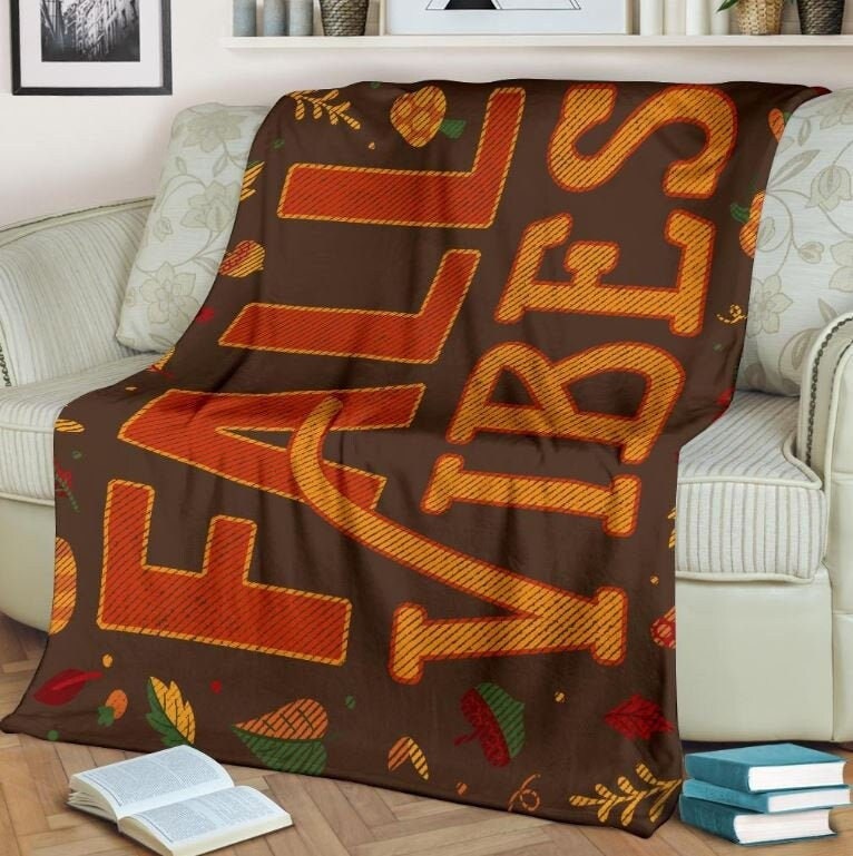 Fall Dec Vibes Throw Thanksgiving Blanket