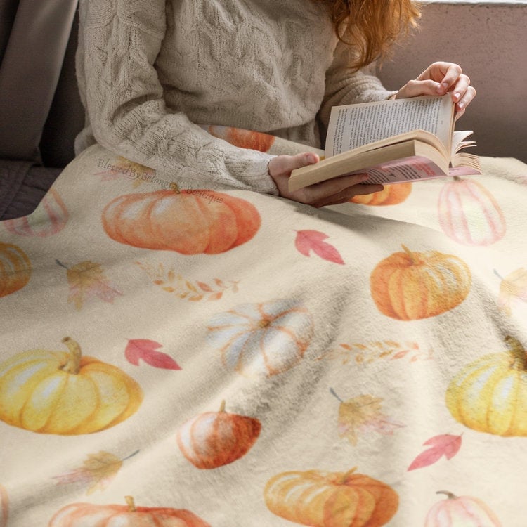 Fall Thanksgiving Throw Blanket