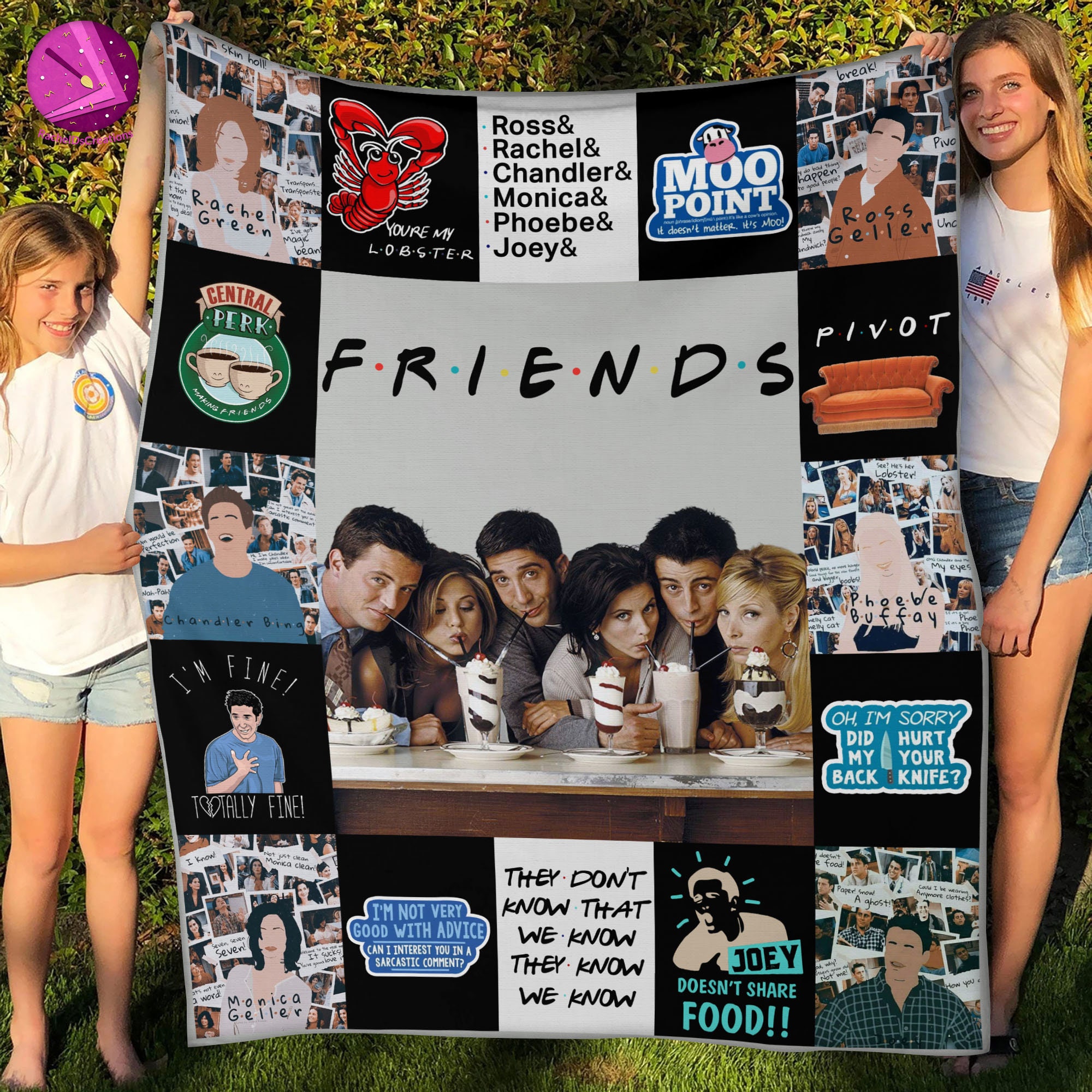 Friends TV Show Series Fleece Blanket Quilt