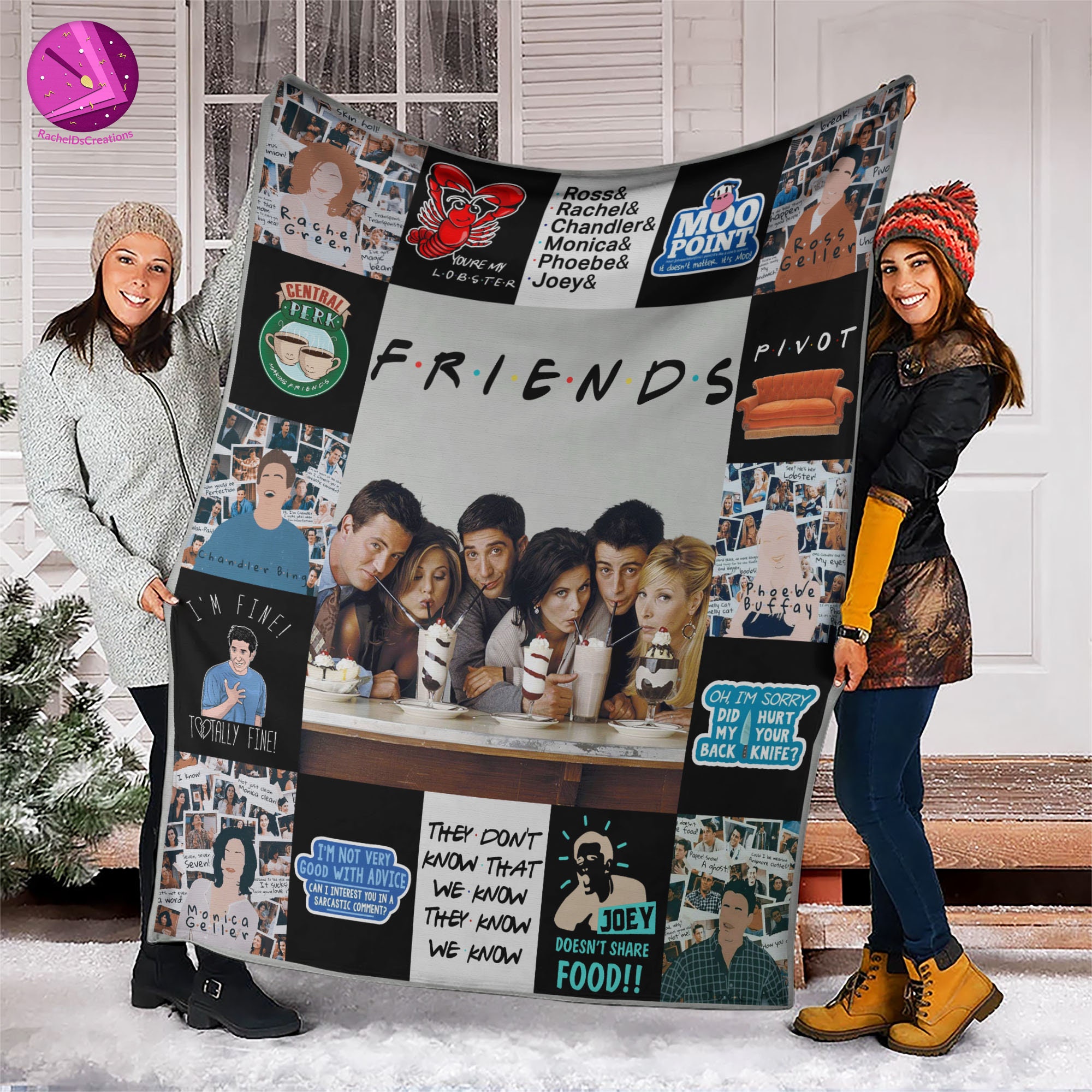 Friends TV Show Series Fleece Blanket Quilt