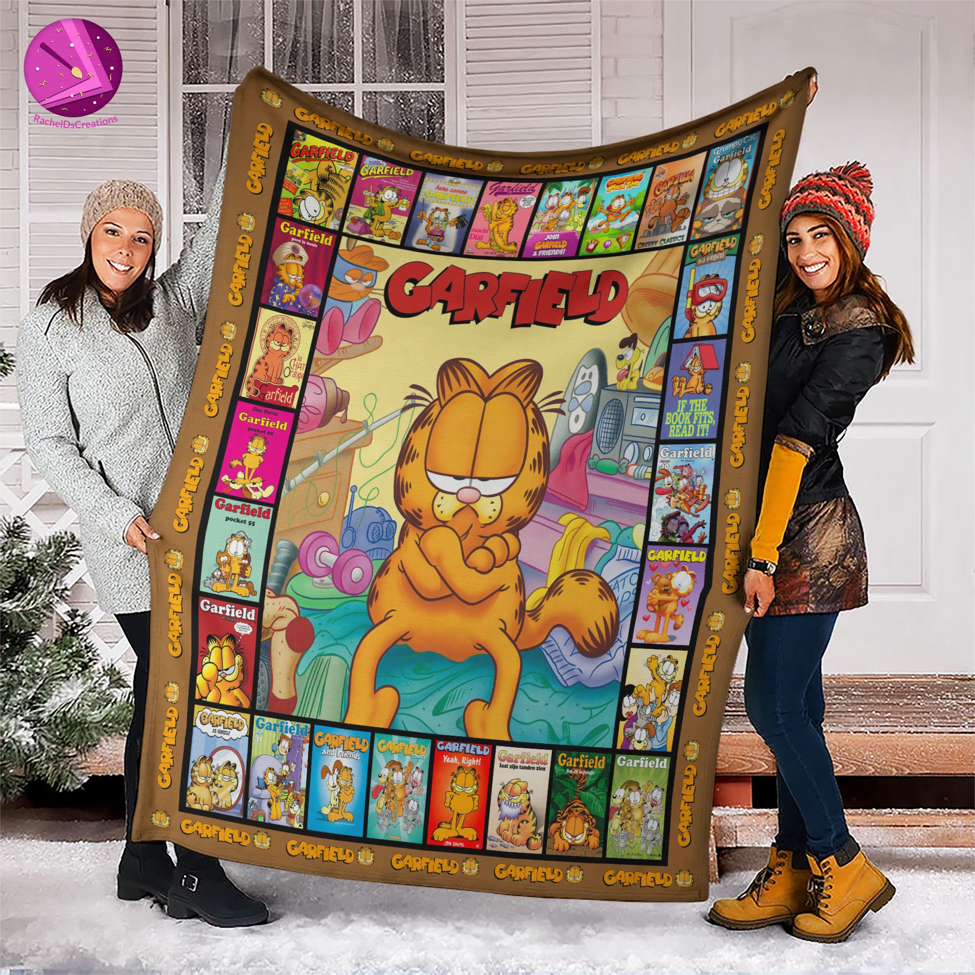 Funny Cat Garfield Fleece Blanket Quilt