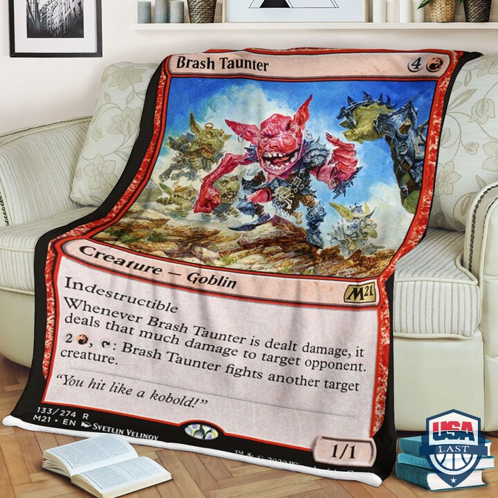 Game Magic The Gathering Brash Taunter Quilt Blanket