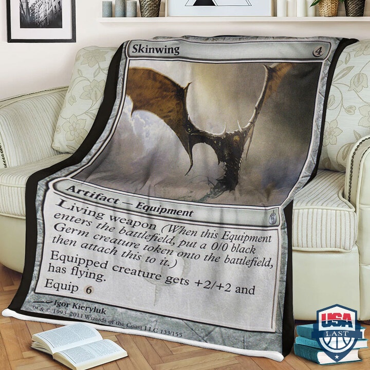 Game Magic The Gathering Fleece Blanket Skinwing Card