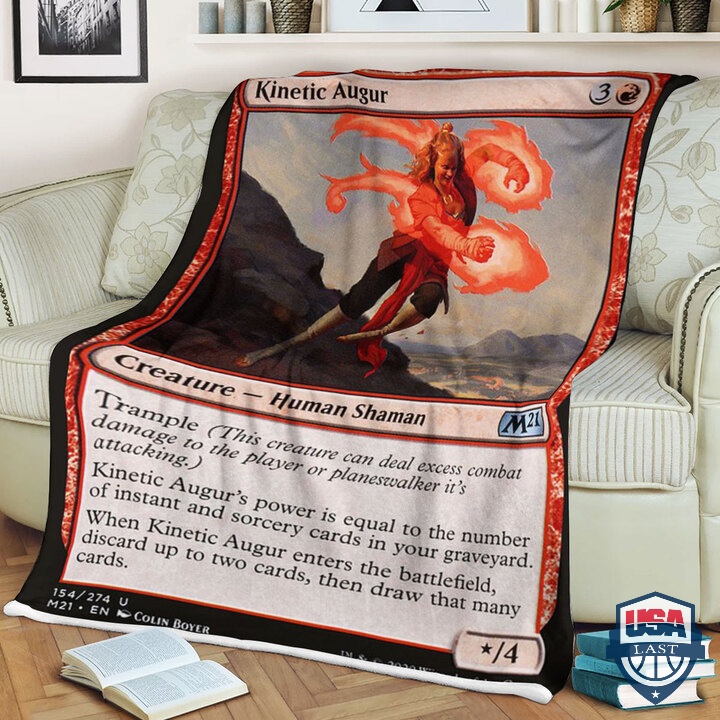 Game Magic The Gathering Kinetic Augur Quilt Blanket