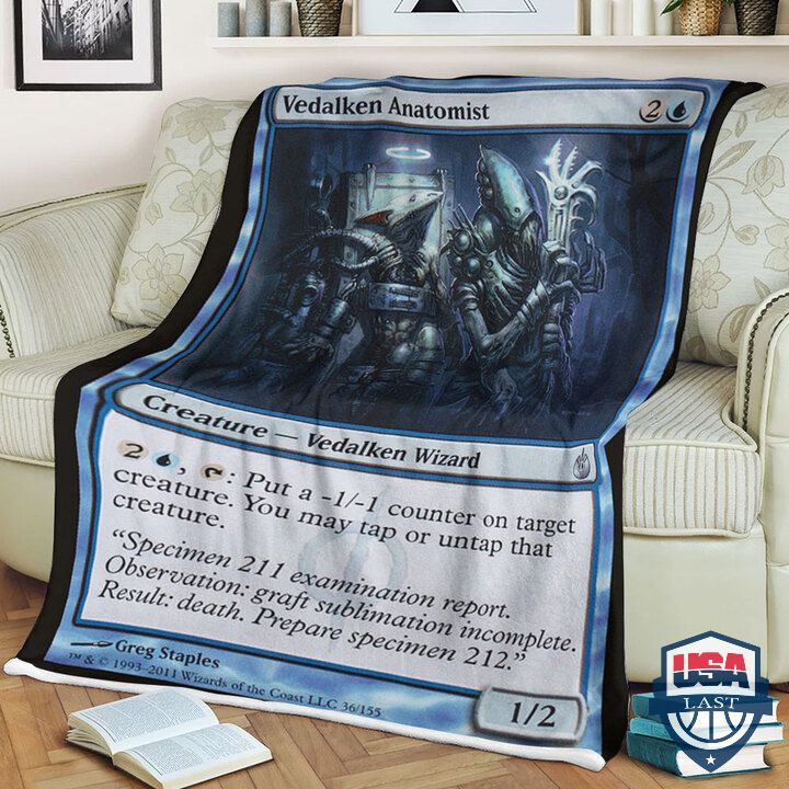 Game Magic The Gathering Mbs 36 Vedalken Anatomist Quilt Blanket