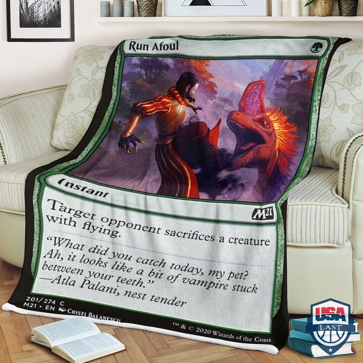 Game Magic The Gathering Run Afoul Quilt Blanket