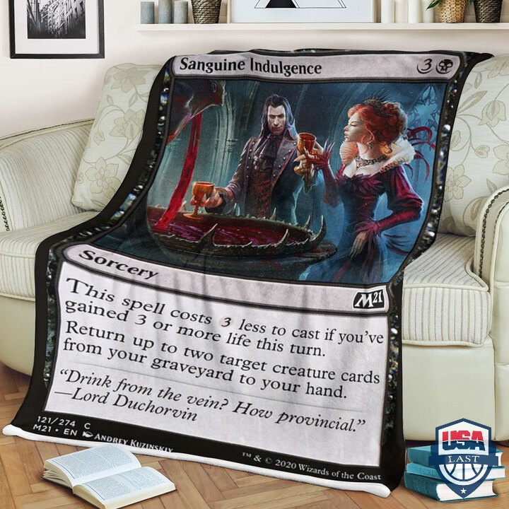 Game Magic The Gathering Sanguine Indulgence Quilt Blanket