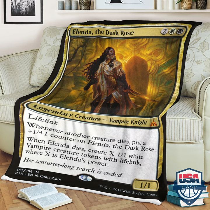 Game MTG Elenda, the Dusk Rose Fleece Blanket