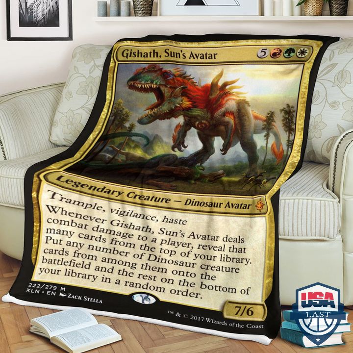 Game MTG Gishath Sun’s Avatar Fleece Blanket