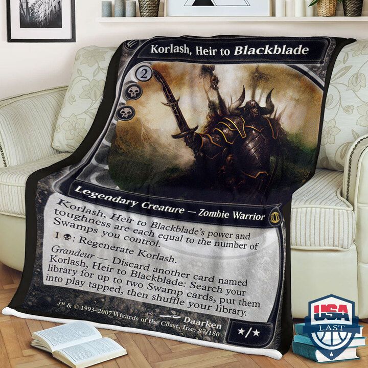 Game MTG Korlash, Heirto Blackblade Quilt Blanket