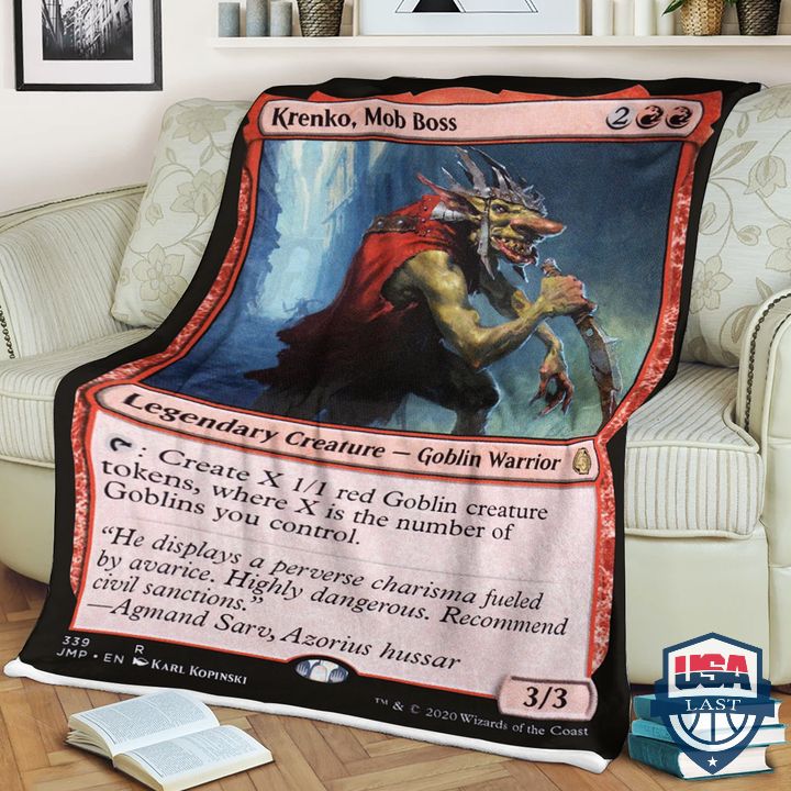 Game MTG Krenko, Mob Boss Fleece Blanket