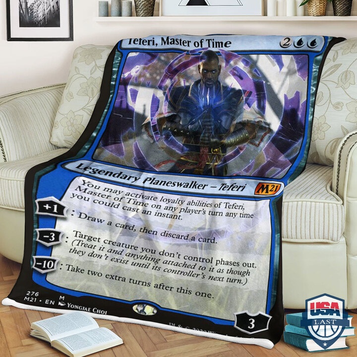 Game MTG M21 276 Teferi Master Of Time Quilt Blanket