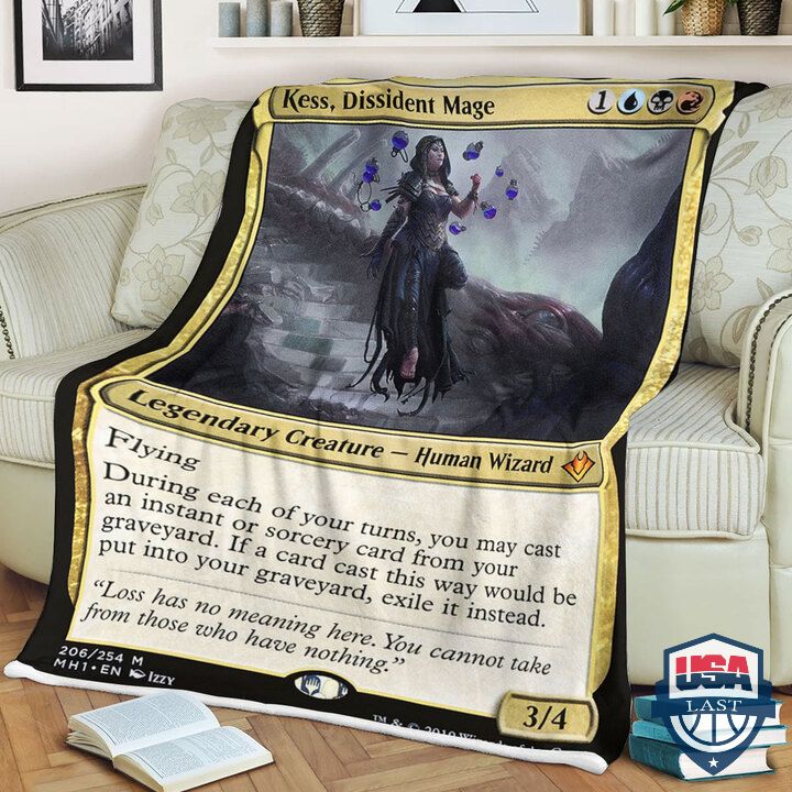 Game MTG Magic The Gathering Kess, Dissident Mage Sherpa Blanket