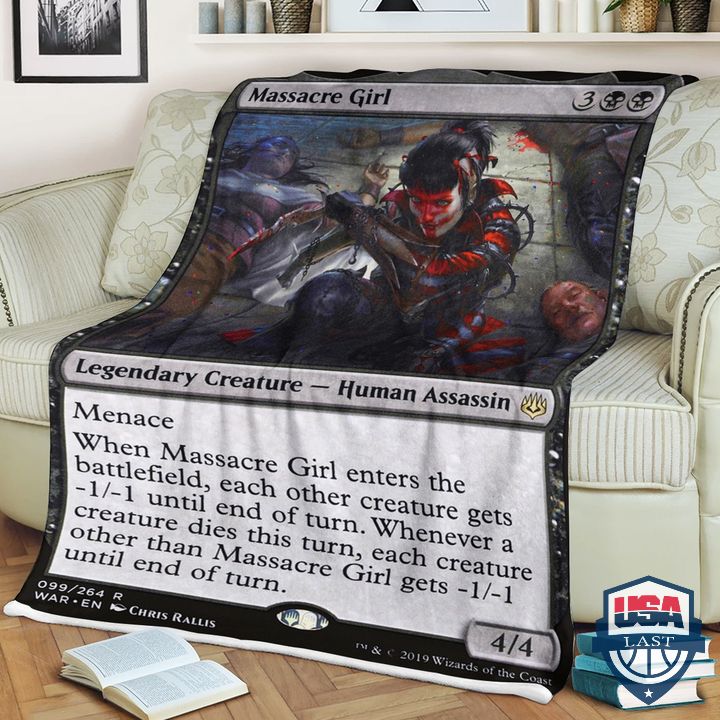 Game MTG Massacre Girl Fleece Blanket