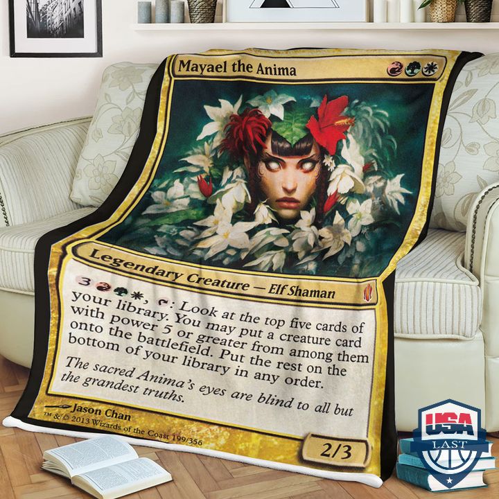 Game MTG Mayael The Anima Fleece Blanket