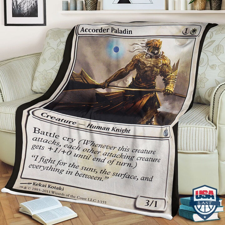 Game MTG Mbs 1 Accorder Paladin Card Soft Blanket