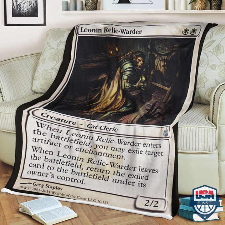 Game MTG Mbs 10 Leonin Relic Warder Card Soft Blanket