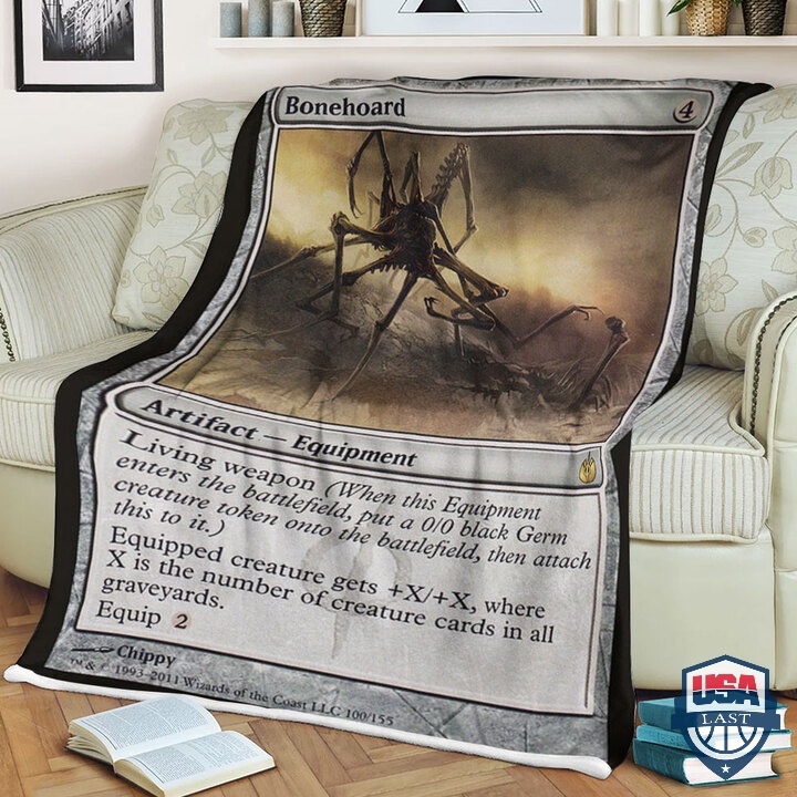 Game MTG Mbs 100 Bonehoard Card Soft Blanket