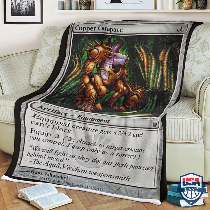 Game MTG Mbs 102 Copper Carapace Card Soft Blanket