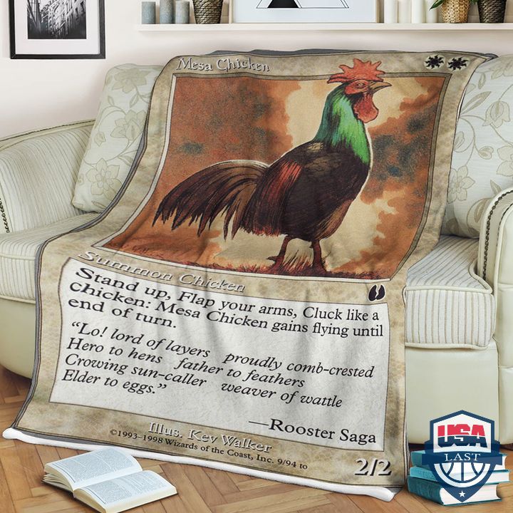 Game MTG Mesa Chicken Fleece Blanket