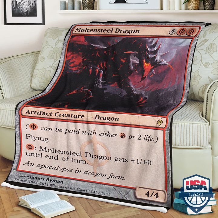 Game MTG Moltensteel Dragon Fleece Blanket