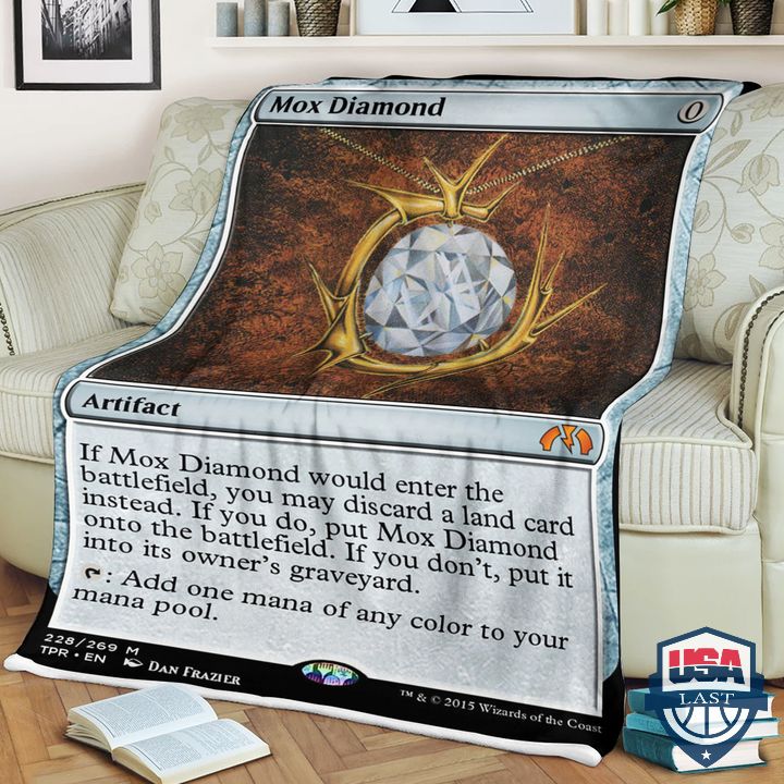 Game MTG Mox Diamond Fleece Blanket