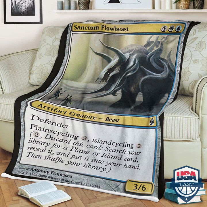 Game MTG Sanctum Plowbeast Quilt Blanket