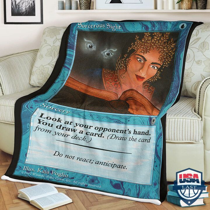 Game MTG Sorcerous Sight Quilt Blanket